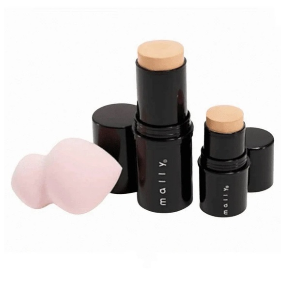 MALLY Quick Fix Foundation & Concealer Stick w/Applicator Set , Medium, NIB - Picture 1 of 5
